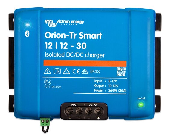 Orion-Tr Smart 12/12-30A (360W) DC-DC acculader Geïsoleerd