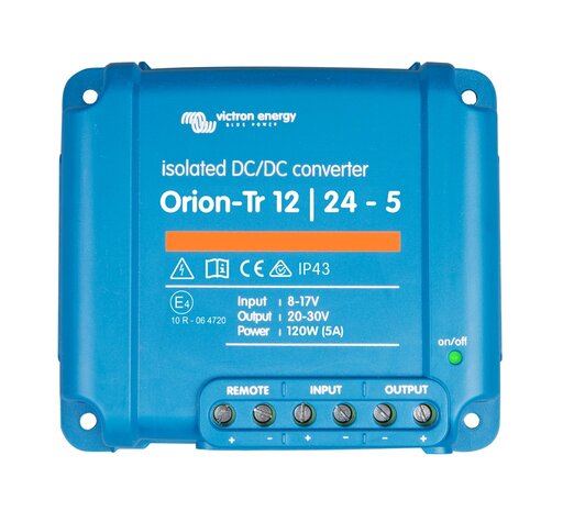 Orion-Tr 12/24-5A (120W) DC-DC Geïsoleerd acculader