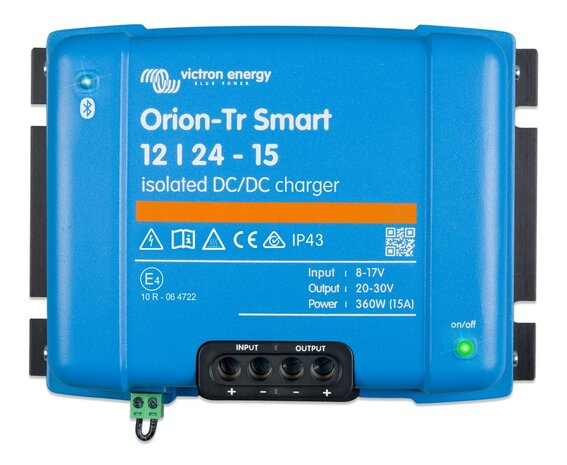 Orion-Tr Smart 12/24-15A (360W) DC-DC Geïsoleerd acculader